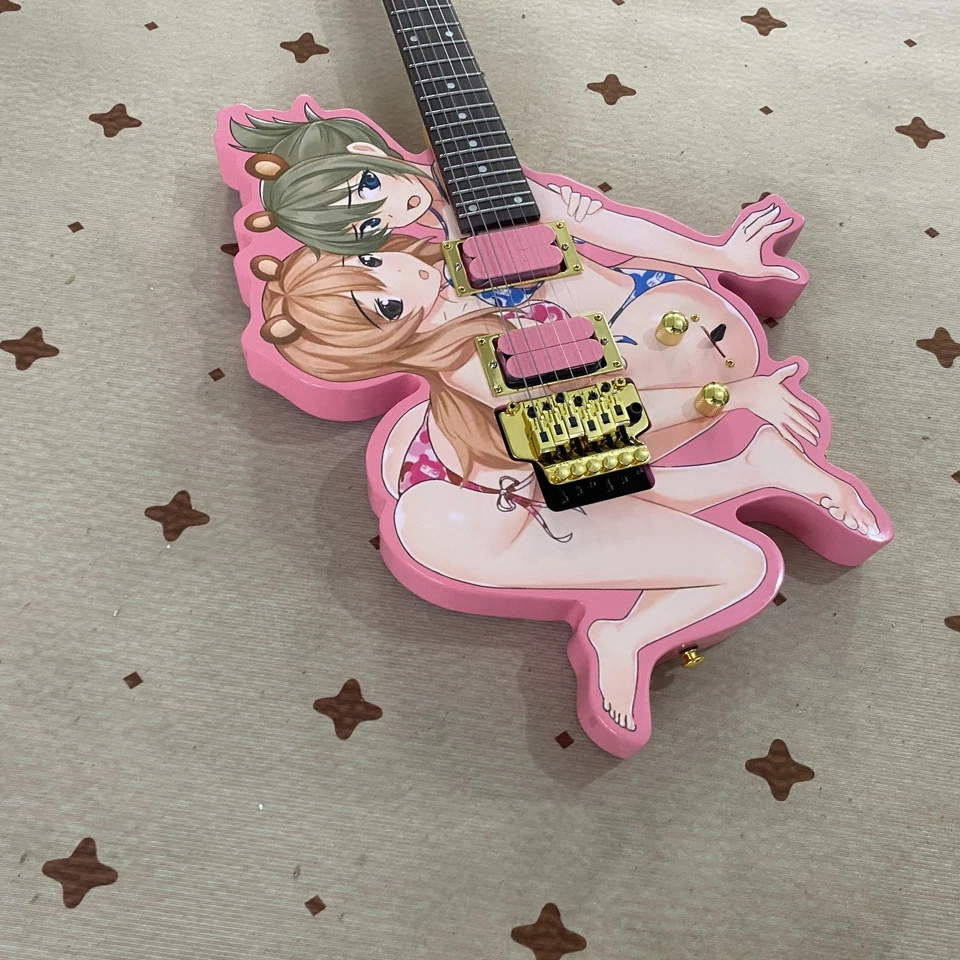 漂亮女孩 6 弦电吉他带红木指板和金色五金件 — 第 4/4 张图片