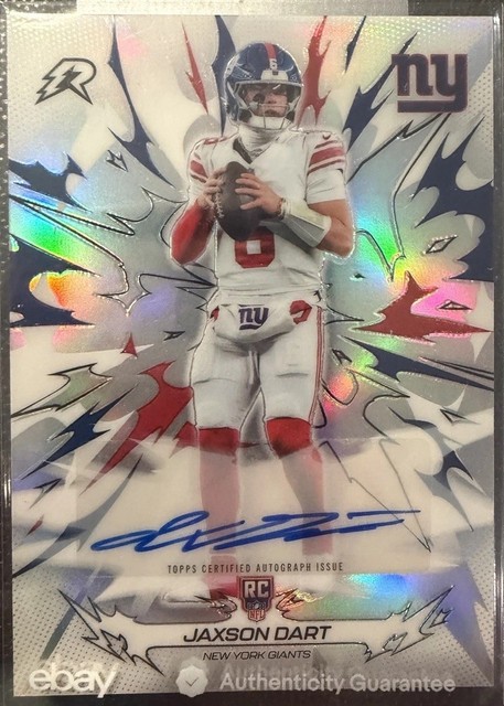 2025 Topps Resurgence Jaxson Dart Auto - Giants Silver Refractor