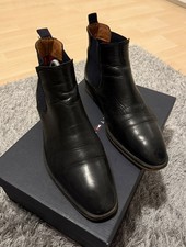 ⚫️ TOMMY HILFIGER Chelsea Boots Echtleder Schwarz Gr. 40 | Schnäppchen SALE ⚫️