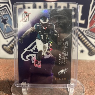 Topps 2025 Signature Class A.J. Brown Eagles #93 Round 2 Pick 12 /100