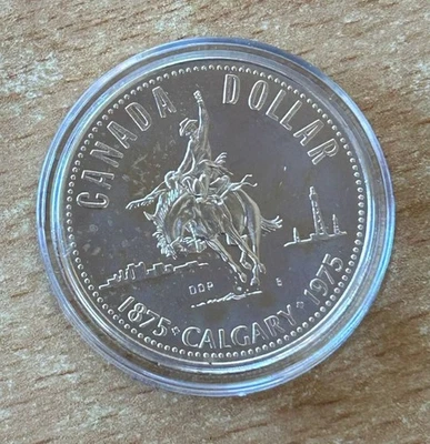 Kanada 1 Dollar 1975 " Calgary" Silber Gedenkmünze PL mit Zertifikat - Bild 1 von 4