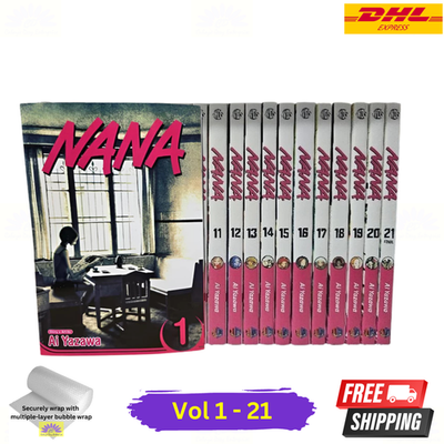 NANA Manga Complete Set Full/Loose Volume 1-21 English Version