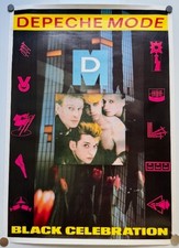 Vintage 1986 Depeche Mode Black Celebration English Import Poster NOS 24X34