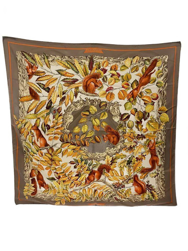 Hermes Carre 90 Silk Scarf Casse Noisette Nutcracker Brown France