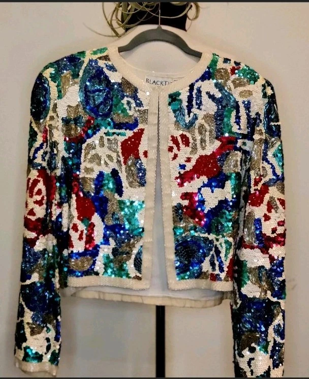 Beaded Sequin Jacket In Vintage Outerwear Coats & Jackets For