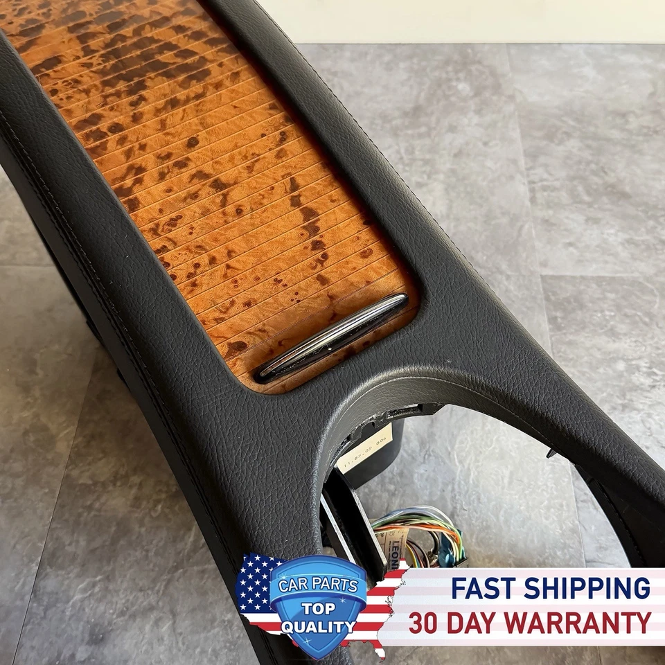 Mercedes W211 E350 E55 2005-2009 consola central reposabrazos unidad de almacenamiento negro OEM Foto 3 de 4