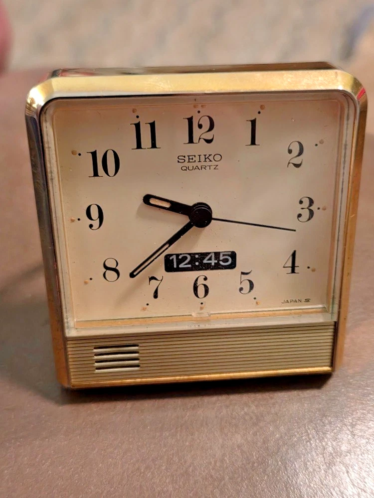 SEIKO Clock ヴィンテージ置時計 ブラウン 25+ Seiko Travel Clock Indiana Collectible Alarm Clocks (1970-Now