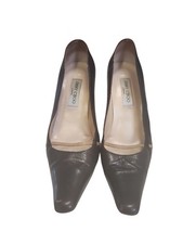 Jimmy Choo 3.5 Inch Pumps Brown With Camel Accent Size 40