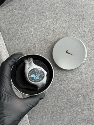 Vintage Nike Triax Metal Steel Watch Hype Y2K Avantgarde Retro Silver Witch Box