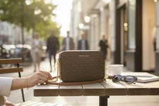 Michael Kors Jet Set Item East West Shoulder Crossbody Bag MK Brown