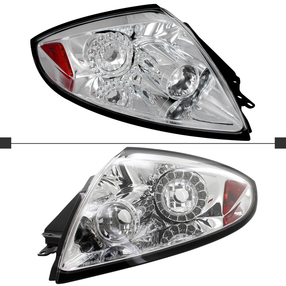Tail Lights Fits 2006-2011 Mitsubishi Eclipse Clear LED Brake Lamps Left+Right - Image 4 of 4