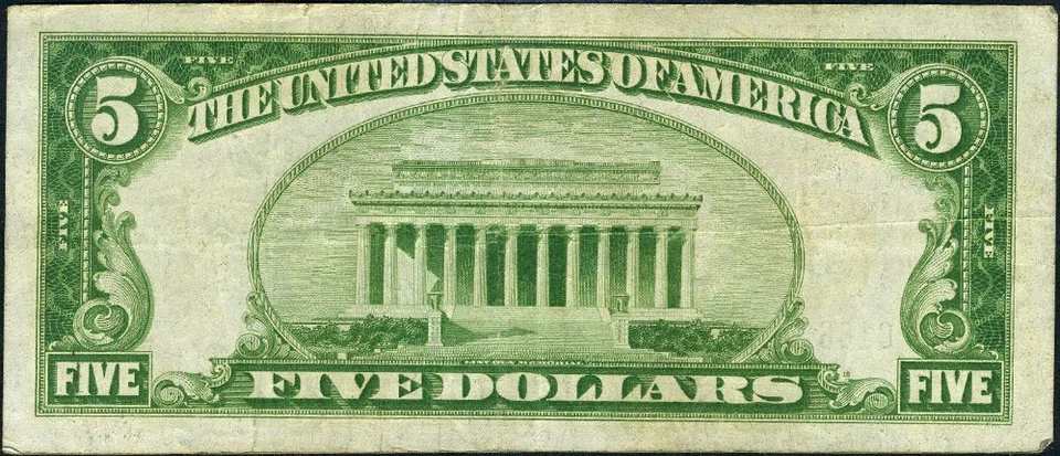 FR. 1951 C $5 1928-A Federal Reserve Note Philadelphia C-A Block VF+ - Image 3 of 3