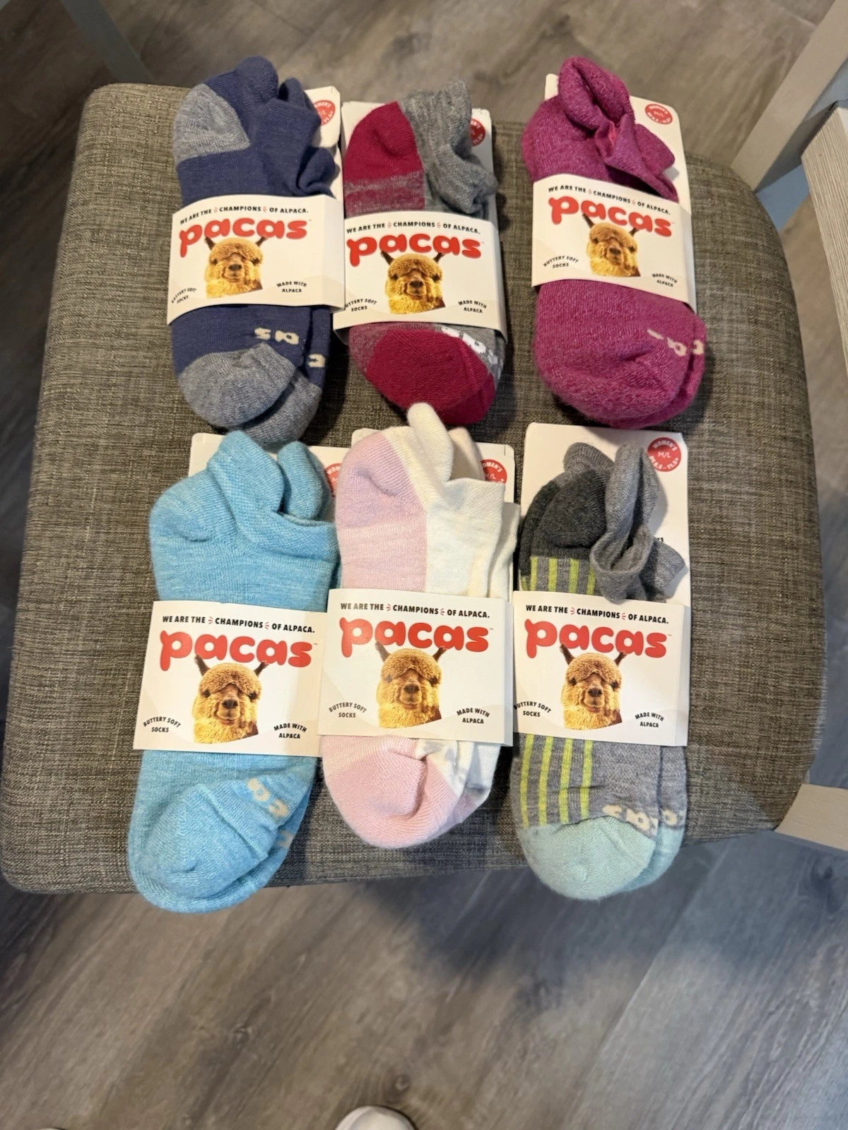 Pacas Ankle Socks Women’s Alpaca Soft Hypoallergenic Multicolor 6 pack