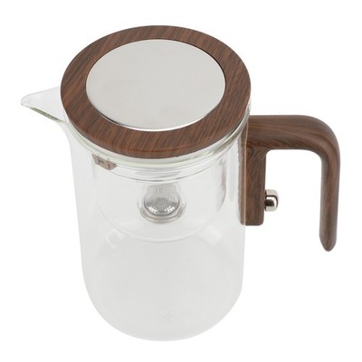 Glass Teapot With Infuser 600ml Stainless Steel One Touch Tea Maker Clear Te SET