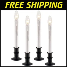 LED Window Candles with Timer, Battery Operated, Pack of 4
