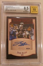 JOSH ALLEN 2018 SAGE HIT PREMIUM PORTRAIT AUTOS RED RC BGS 8.5/10 #/25 RARE SSP