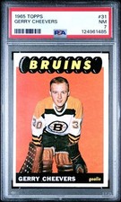 1965 Topps #31 Gerry Cheevers Rookie Card PSA 7