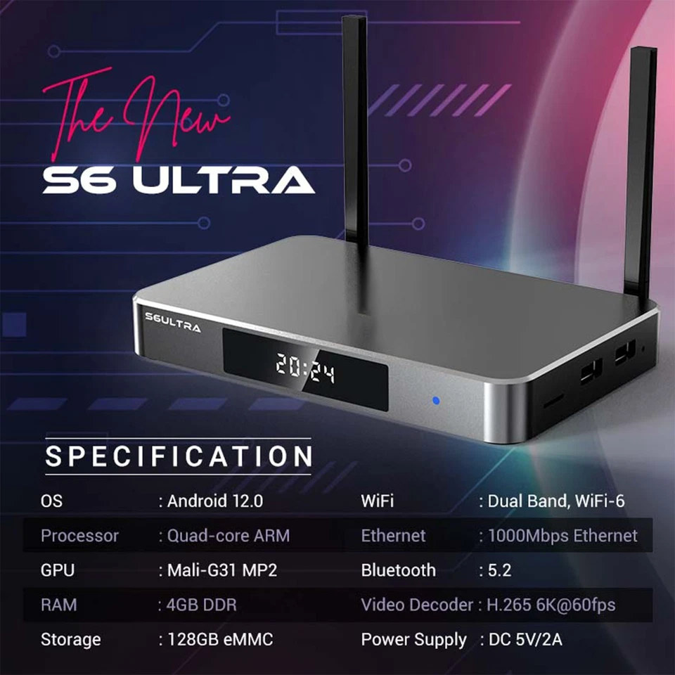 Reproductor multimedia SUPERBOX S6 ULTRA TV BOX 2025 4 GB + 128 GB Wi-Fi 6, ¡¡ENVÍO RÁPIDO!!! Foto 2 de 4