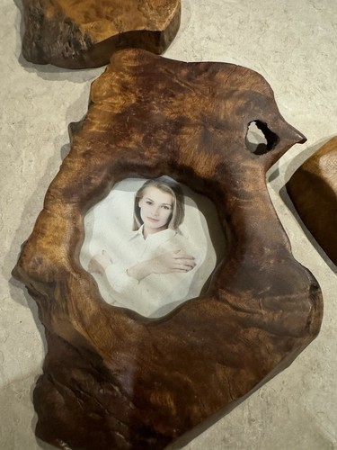 Live Edge Wood Rustic Photo Frame Lot - Picture 2 of 8