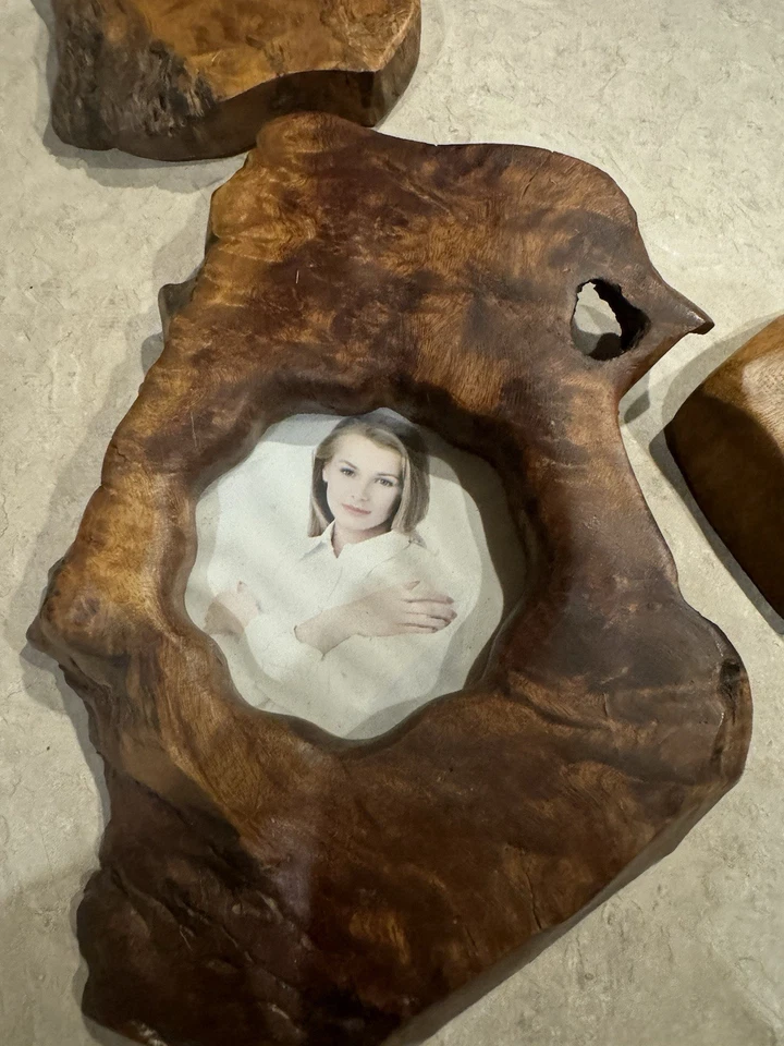 Live Edge Wood Rustic Photo Frame Lot  - Image 2 of 4