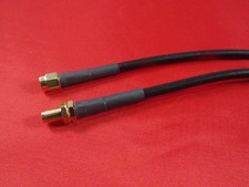 2 ft RFC195, 2.4G Coax 3D-FB Antenna cable RP-SMA Male to RP-SMA Female.