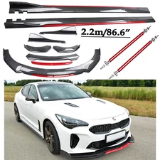 Front Bumper Lip Spoiler Body Kit Side Skirt Carbon Fiber For KIA Stinger Forte