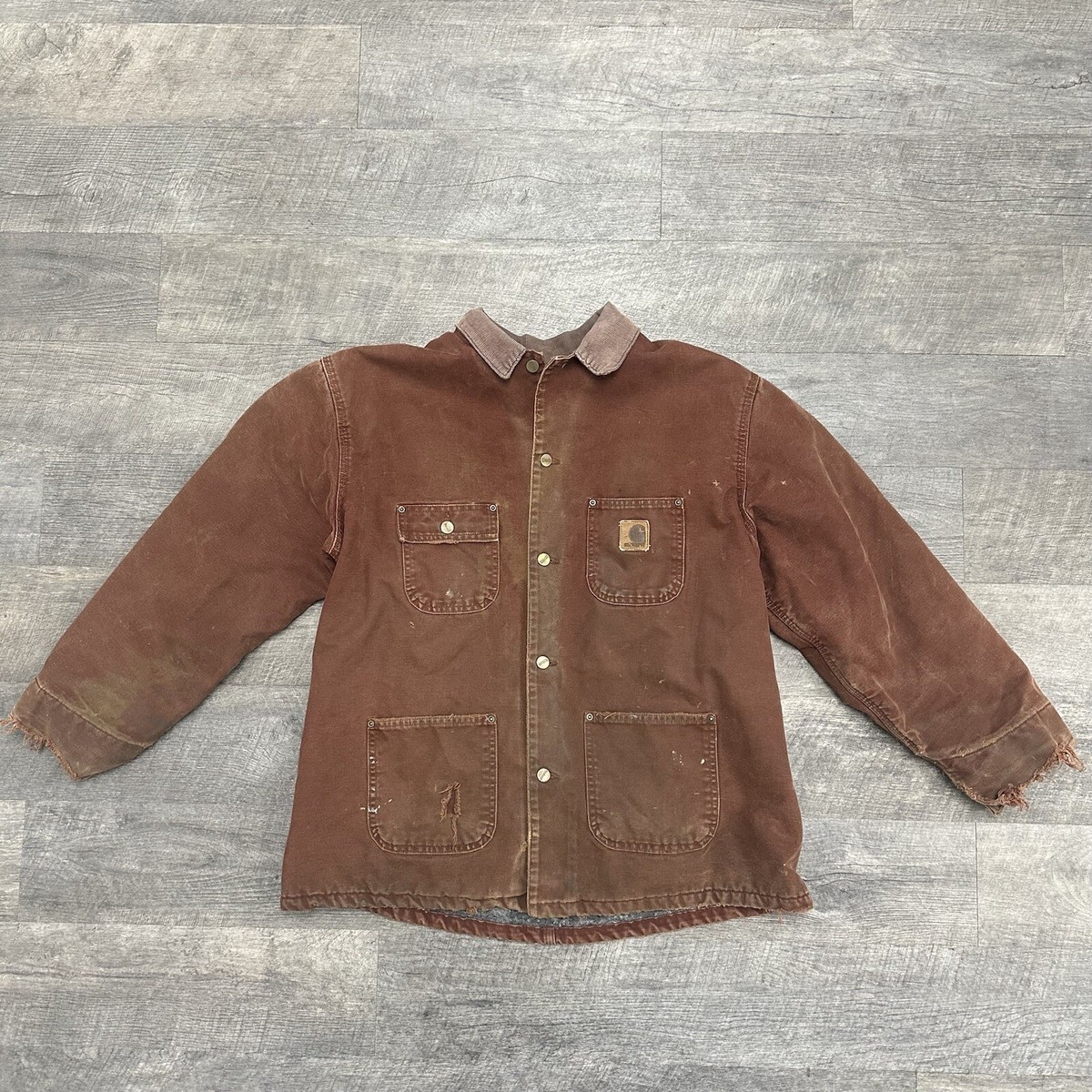 Vintage CARHARTT Chore Coat Adult Large Blanket Lined Work Jacket