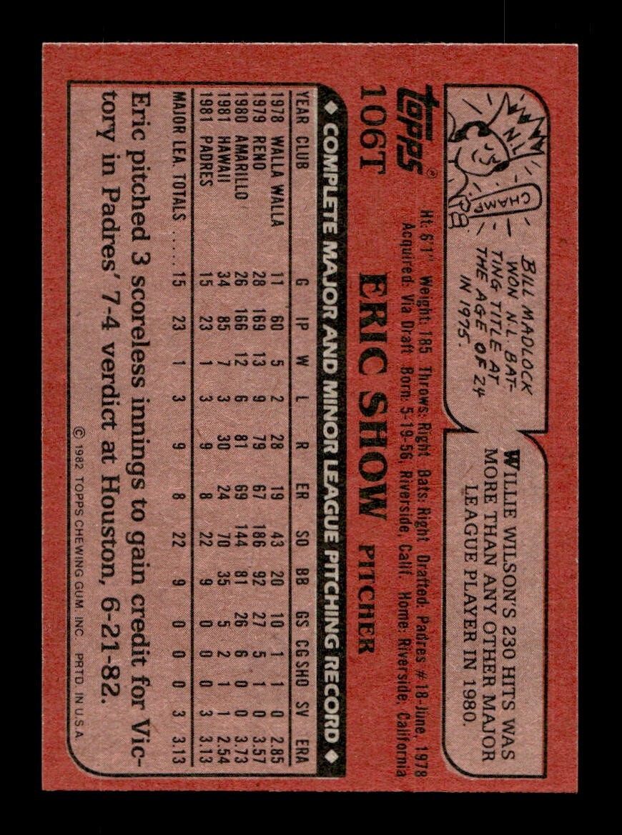 1982 Topps Traded 1-132 EX-MT/NM Pick From List All PICTURED - Picture 33 of 501
