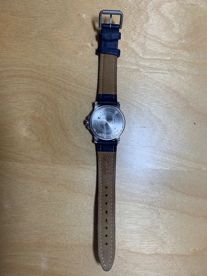 **Exc Cond** Vintage Esprit Jump Hour Quartz Blue Dial 1607 Watch - image 3 of 4