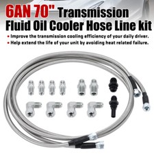70 Braided Transmission Cooler Lines For Th350 Th400 4l60e 4l80e 700r4 200-4r