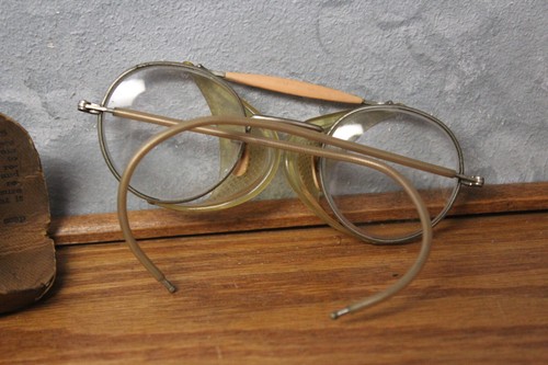 Vintage Willson Goggles Foldable Safety Glasses Welder? Thick Glass Steampunk - Picture 6 of 12