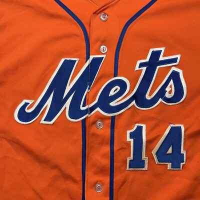 Mets ユニフォーム 古着 Vtg New York Mets Jersey Size M, Made In USA, Mesh Button-Up #14