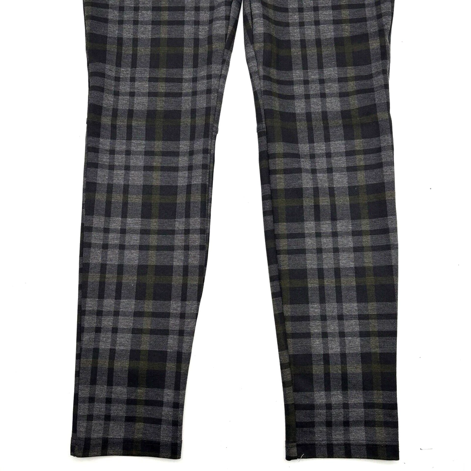 Sanctuary Anthropologie Black Grey Plaid Mid Rise Stretch Legging Pants M 27x28" - Image 4 of 4