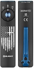 Olight Arkfeld Pro Black CW Amercian Flag LED Light/Green Beam/UV, 1300 Lumens