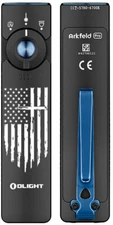 Olight Arkfeld Pro Black CW Amercian Flag LED Light/Green Beam/UV, 1300 Lumens