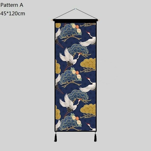 1PC Print Tapestry Wall Hanging Banner Flag Adorn Japanese Ukiyoe Wave Crane New - Picture 5 of 13