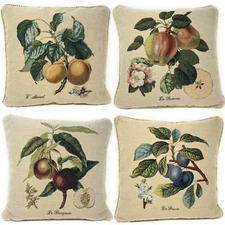 Vintage Farmhouse Tapestry Apple Fruit Country Accent Throw Cushion Pillow Cover