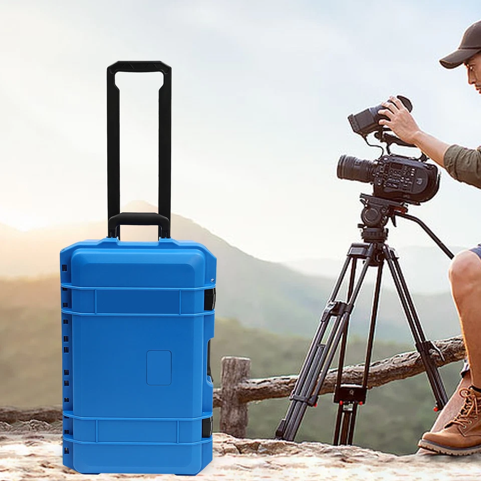 22" Camera Hard Case Protective Roller Camera Carrying Case Waterproof Dustproof - Image 3 of 4