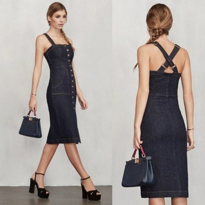 reformation denim dress