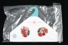 LINDSAY PHILLIPS "COREY' INTERCHANGEABLE SHOE CHARM BROOCH SNAPS PAIR NEW