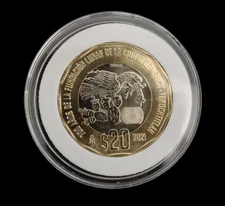  MEXICO 20 PESOS COIN 2021 700 ANOS FUNDACION LUNAR MEXICO CITY UNC MONEDA