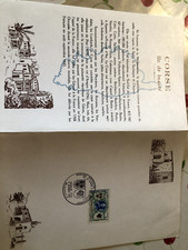 document philatelique timbre rattachement corse n° 1572 du 1 jour octobre 1968