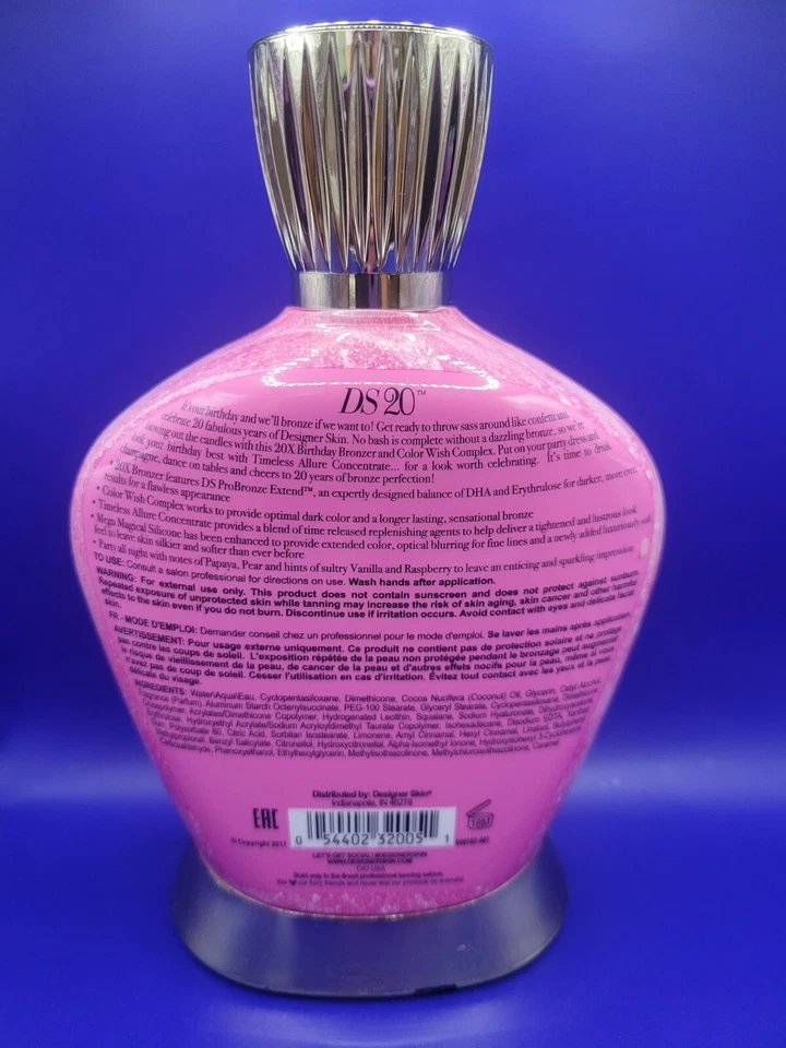 Designer Skin DS20 Limited Edition 20x Birthday Bronzer Tanning Lotion - Image 3 of 4