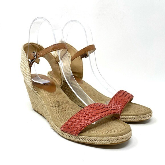 Lucky Brand Kavelli Straw Wedge Sandals Espadrilles T… Gem