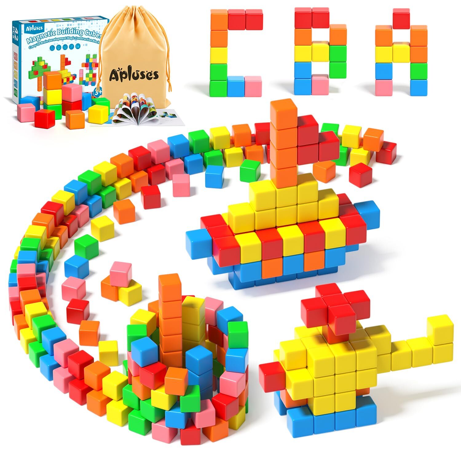 42PCS Magnetic Building Blocks for Kids Ages 3-6 STEM Gift Idea Magnet Tiles