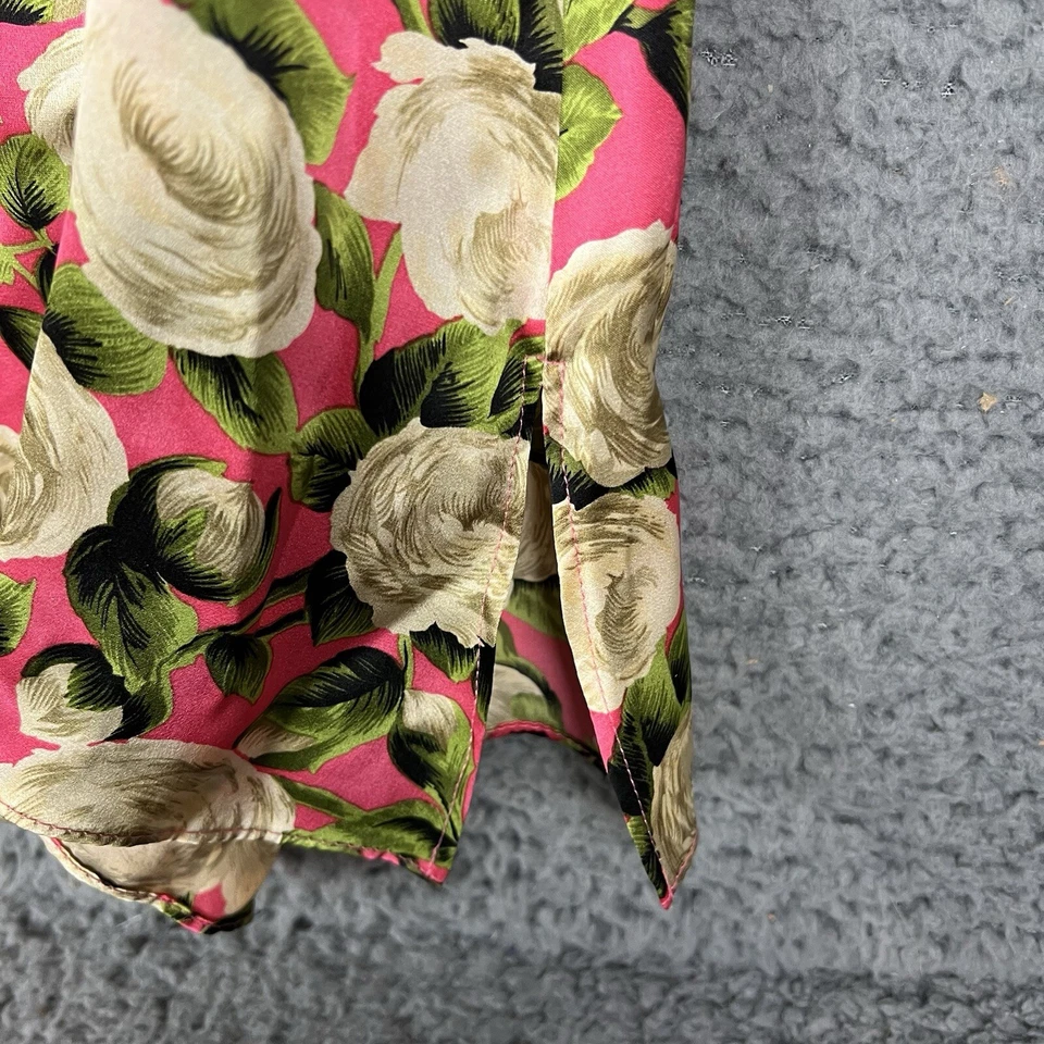 NWT VTG Rare 90s Betsey Johnson Mini Floral Slip Wrap Dress 100% Silk Sz 6 - Image 4 of 4