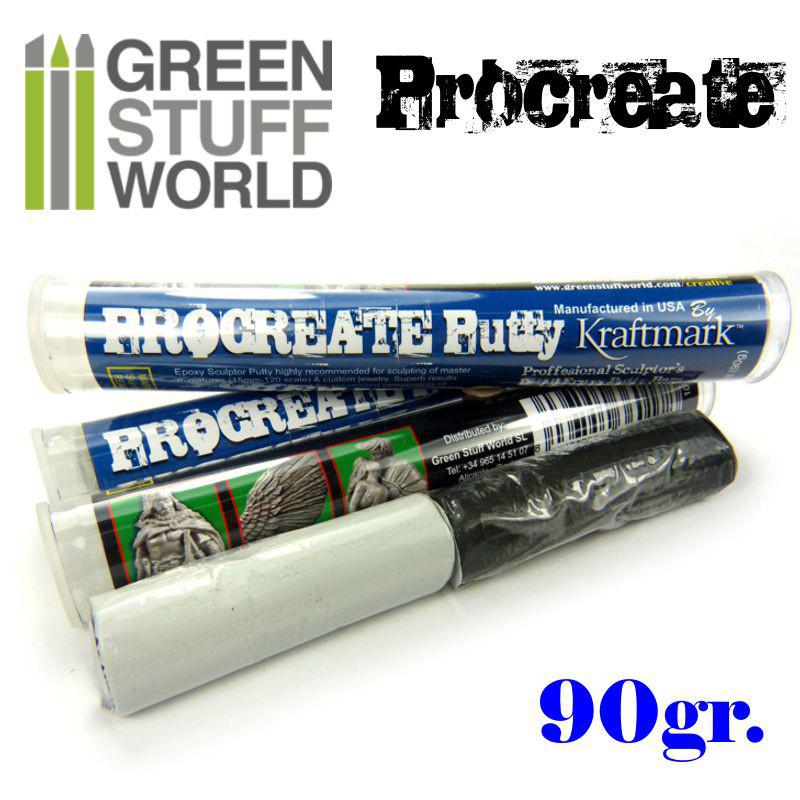 Masilla Procreate 90gr - pasta epoxi profesional esculpir miniaturas warhammer