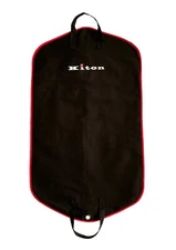 KITON NAPOLI 40" Black/Red Garment Bag Suit Jacket Trousers Italy