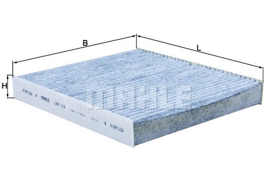 Knecht Mahle Innenraumfilter Pollenfilter Aktivkohlefilter LAK 119-image