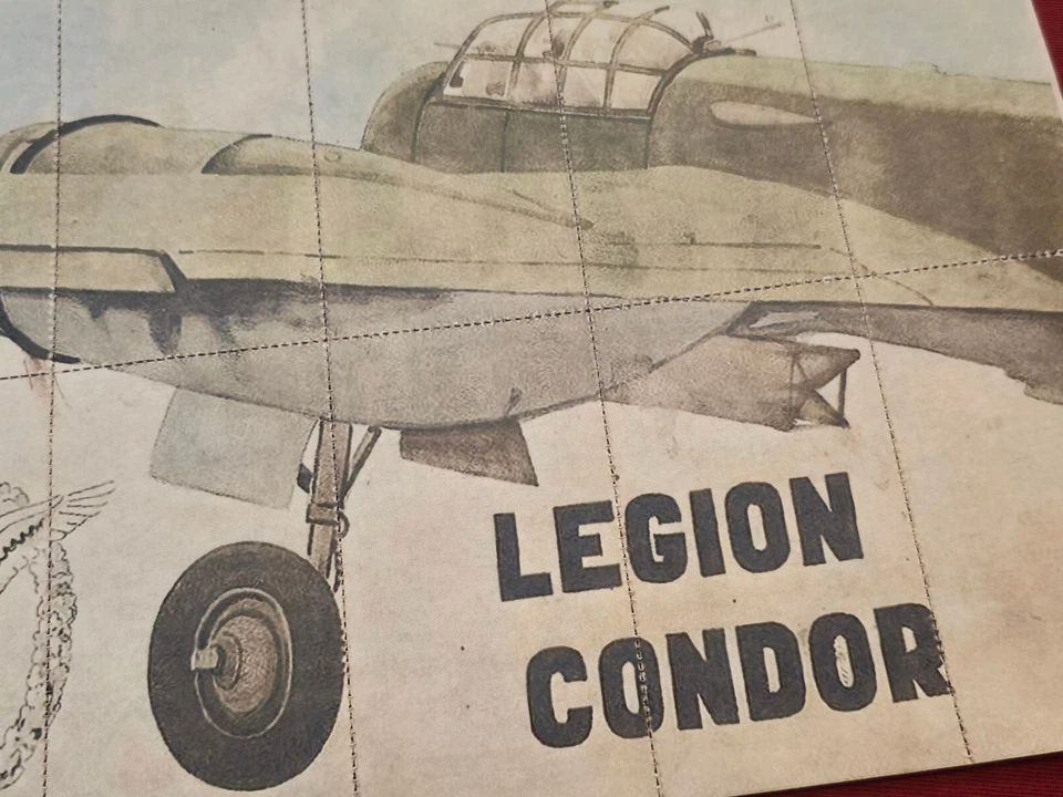 LEGIÓN CÓNDOR SEGUNDA GUERRA MUNDIAL ALEMÁN ESPAÑOL AZUL DIV póster raciones de guerra cupones estampillas Foto 2 de 4